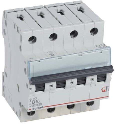 Выключатель автоматический Legrand TX3 6000 4п 16А B 6кА картинка